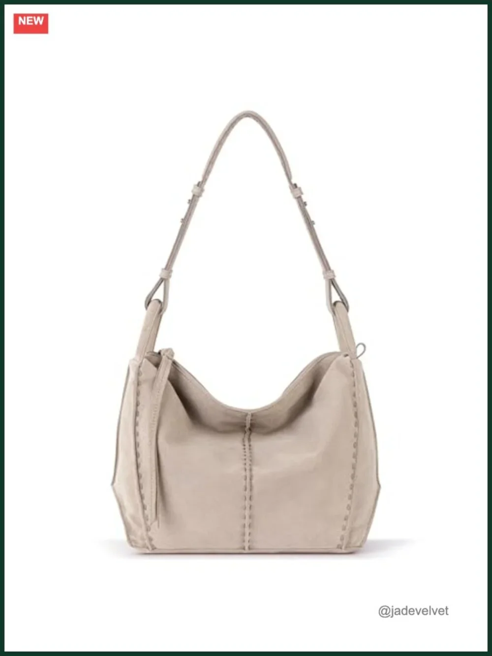 Leather Hobo Bag with Zipper Pocket - Large Women's Handbag for Everyday &